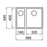 Elleci QUADRA150U 花崗岩廚房台下石盆 (黑色)